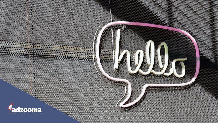 A neon sign that says hello