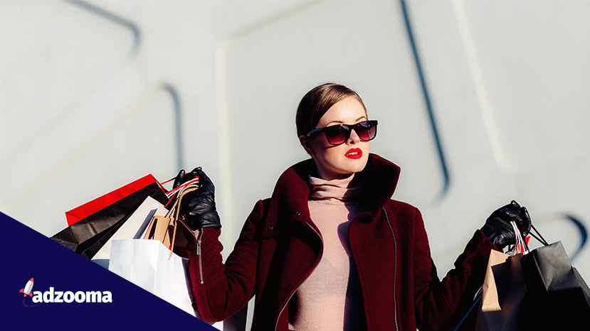 A person holding shopping bags